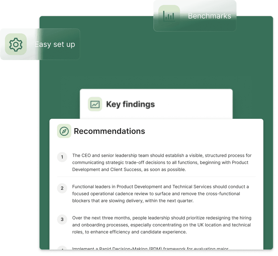 Entromy execution confidence dashboard for PE-backed companies